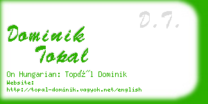 dominik topal business card
